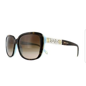 Tiffany TF 4120-B Havana Azure Brown Sunglasses